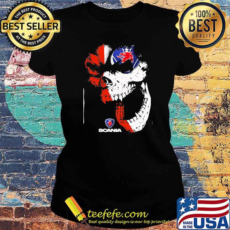 Skull With Scania Logo Shirt Ladies tee Skull With Scania Logo Shirt Ladies tee