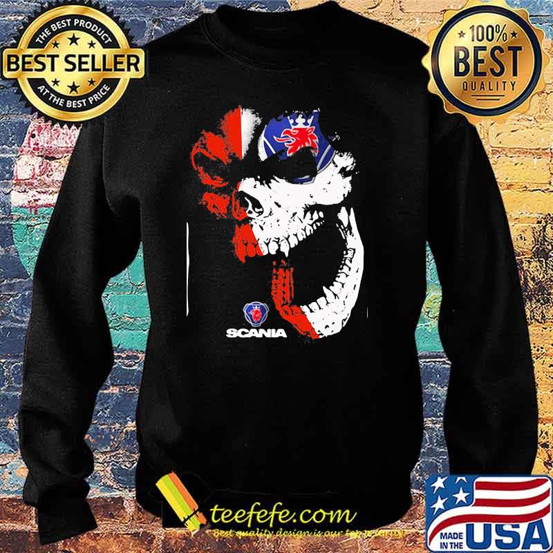 Skull With Scania Logo Shirt Sweater Skull With Scania Logo Shirt Sweater