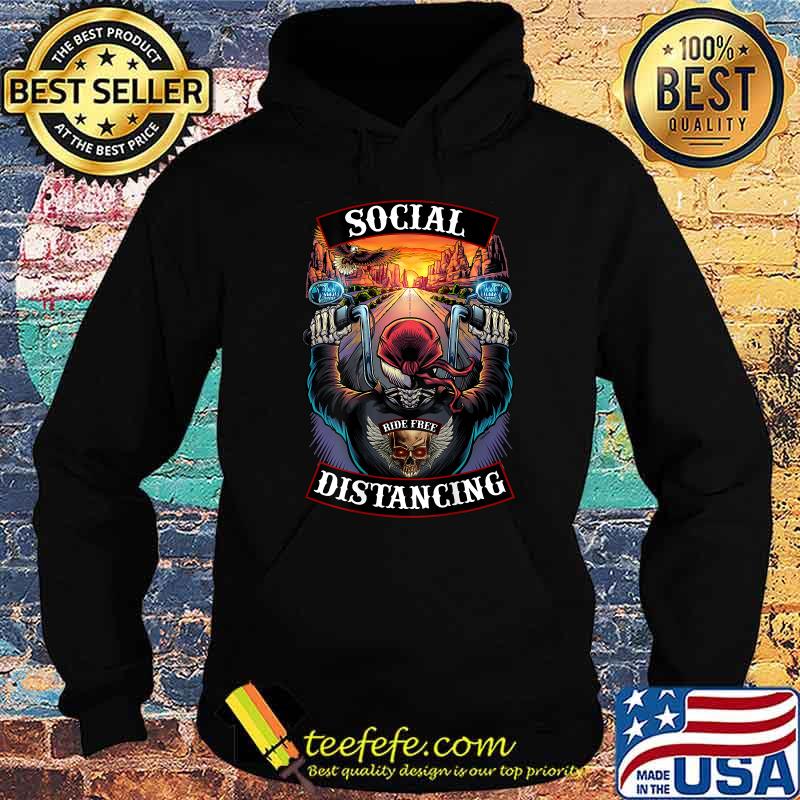 Social Distancing Mens Motorcycle Biker Skull Shirt Hoodie Social Distancing Mens Motorcycle Biker Skull Shirt Hoodie