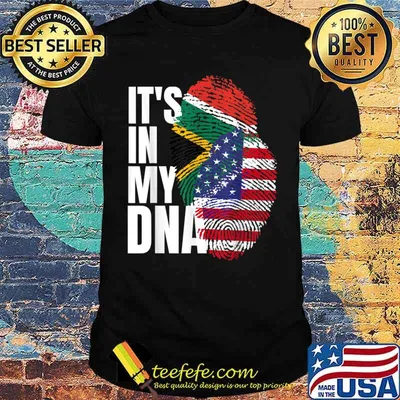 South African And American Mix DNA Heritage Flag Gift Shirt