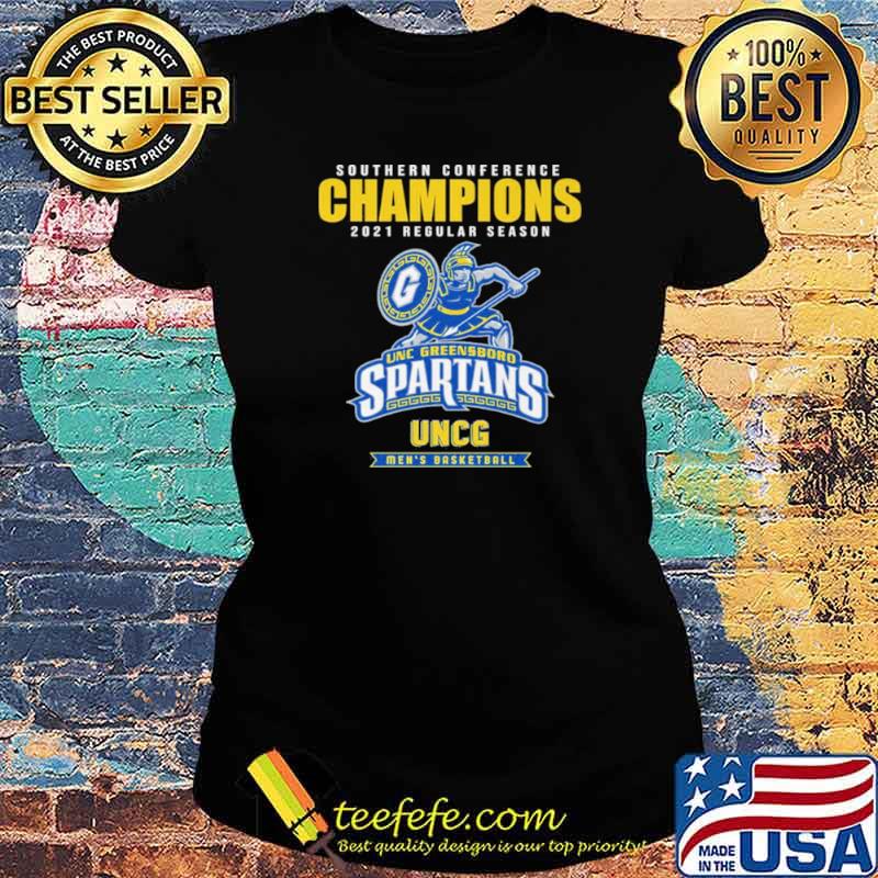Southern Conference Champions 2021 Regular Season Unc Greensboro Spartans Men’s Basketball Shirt Ladies tee Southern Conference Champions 2021 Regular Season Unc Greensboro Spartans Men’s Basketball Shirt Ladies tee