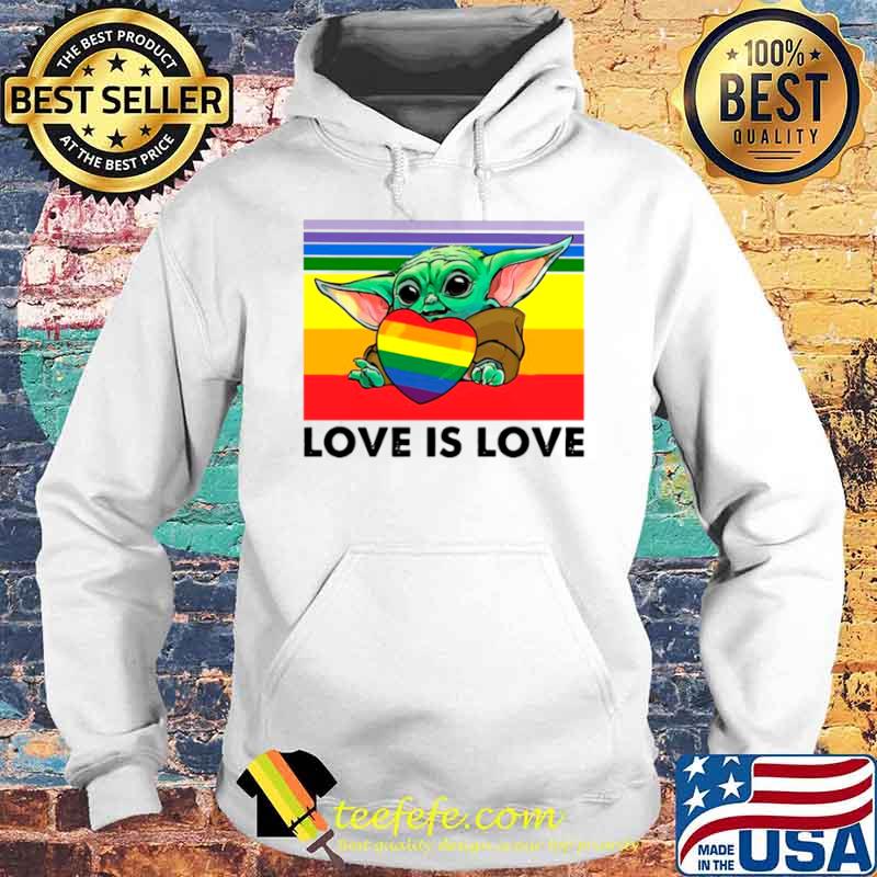 Star Wars Baby Yoda Hug Heart LGBT Love Is Love Vintage Hoodie Star Wars Baby Yoda Hug Heart LGBT Love Is Love Vintage Hoodie