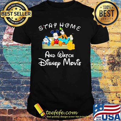 Stay Home And Watch Disney Wear Mask Shirt