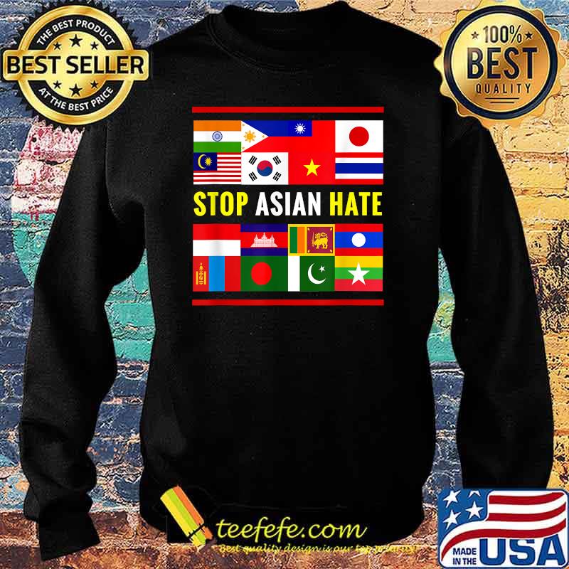 Stop AAPI Hate Support Awareness Stop Asian Hate Flag Shirt Sweater Stop AAPI Hate Support Awareness Stop Asian Hate Flag Shirt Sweater