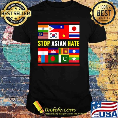 Stop AAPI Hate Support Awareness Stop Asian Hate Flag Shirt