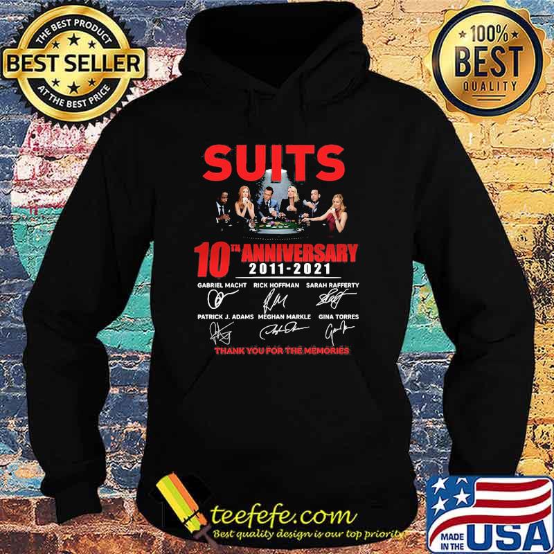 Suits 10th Anniversary 2011 2021 Thank You For The Memories Signature Shirt Hoodie Suits 10th Anniversary 2011 2021 Thank You For The Memories Signature Shirt Hoodie