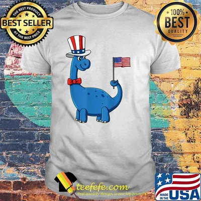 T Rex American Flag 4th Of July Funny Dinosaur Uncel Sam American Flag Shirt