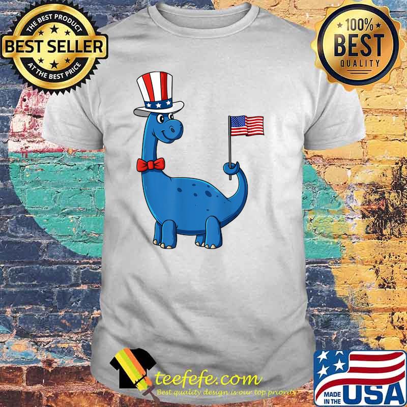 T Rex American Flag 4th Of July Funny Dinosaur Uncel Sam American Flag Shirt