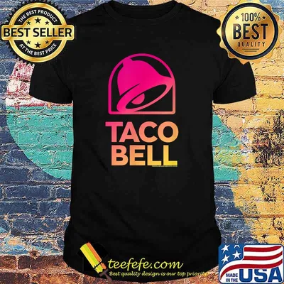 Taco Bell Pink and Yellow Ombre Shirt