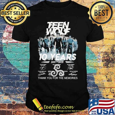 Teen Wolf 10 Years 2011 2021 Thank You For The Memories Signature Shirt