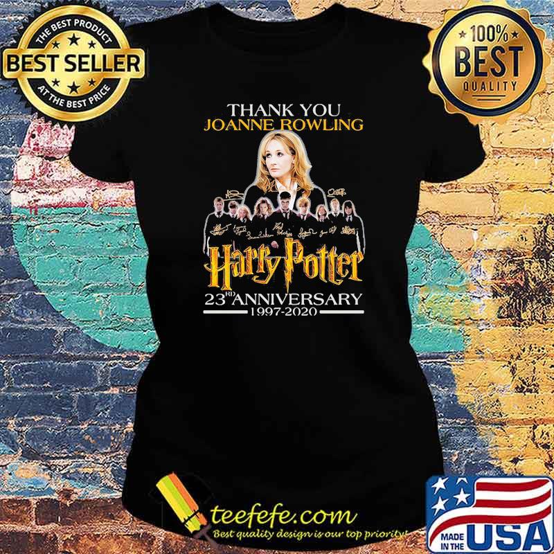 Thank You Joanne Rowling Harry Potter 23rd Anniversary 1997 2020 Signature Shirt Ladies tee Thank You Joanne Rowling Harry Potter 23rd Anniversary 1997 2020 Signature Shirt Ladies tee