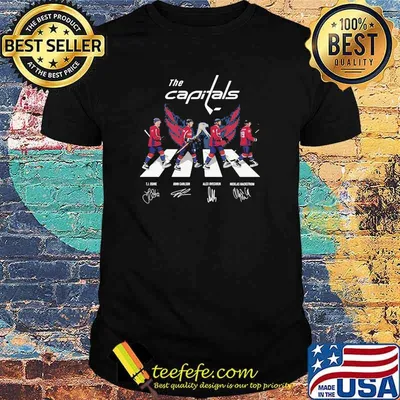 The Capitals step over the road sign signatures shirt