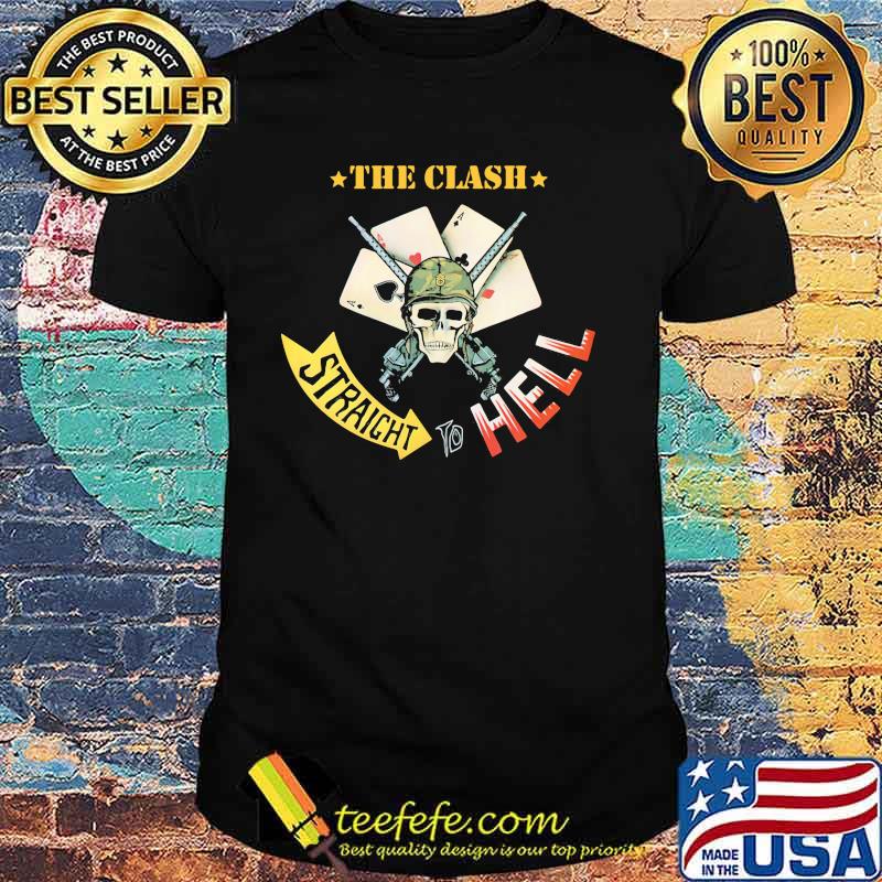 The Clash Straight To Hell Skull Poker Shirt