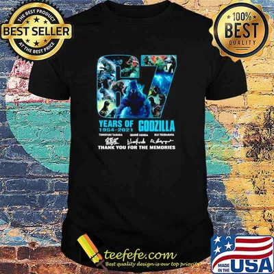 The Godzilla 67 Years 1954 2021 Signatures Thank You For The Memories shirt