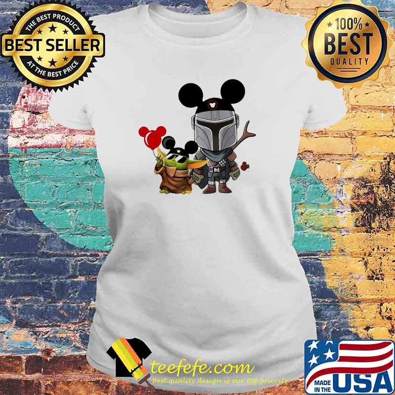 The Mandalorian Baby Yoda Mickey Shirt Laides tee The Mandalorian Baby Yoda Mickey Shirt Laides tee