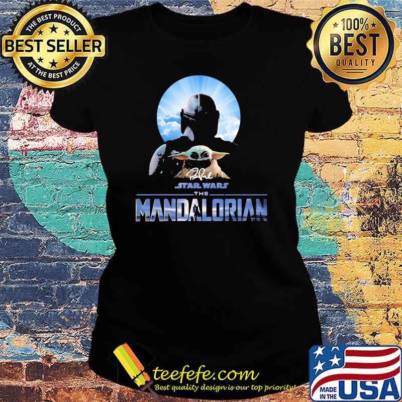 The Mandalorian Star War Baby Yoda Signature Shirt Ladies tee The Mandalorian Star War Baby Yoda Signature Shirt Ladies tee