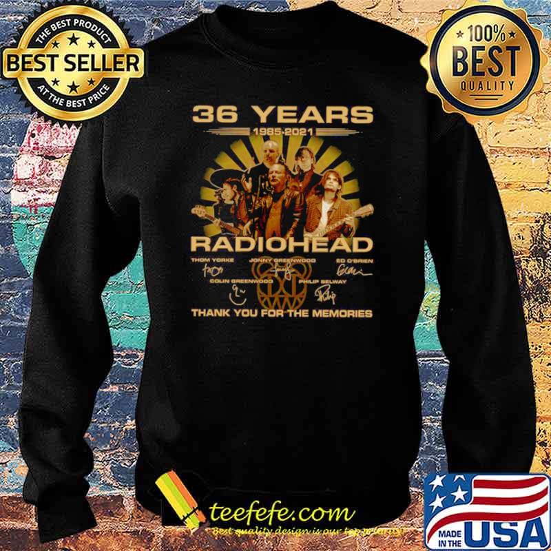 The Radiohead 36 Years 1985 2021 Signatures Thank You For The Memories Sweater The Radiohead 36 Years 1985 2021 Signatures Thank You For The Memories Sweater