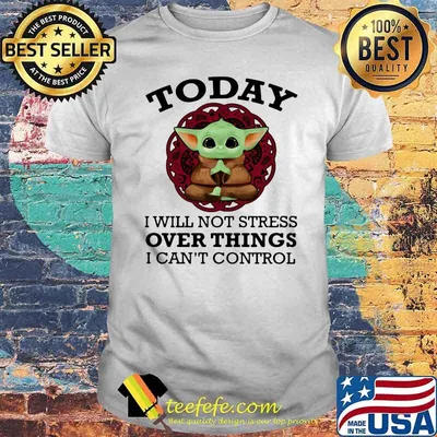 Today I Will Not Stress Over Things I Can’t Control Baby Yoda Yoga Shirt
