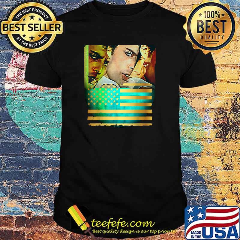 Triple Glaring Eyes on Golden Flag Patriotic Shirt