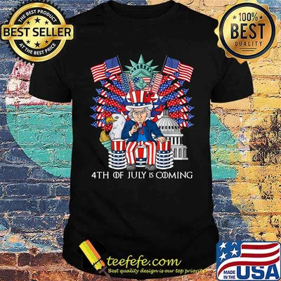 Uncle Sam Throne 4th Of July USA Patriotic Boys Kids Teens Shirt