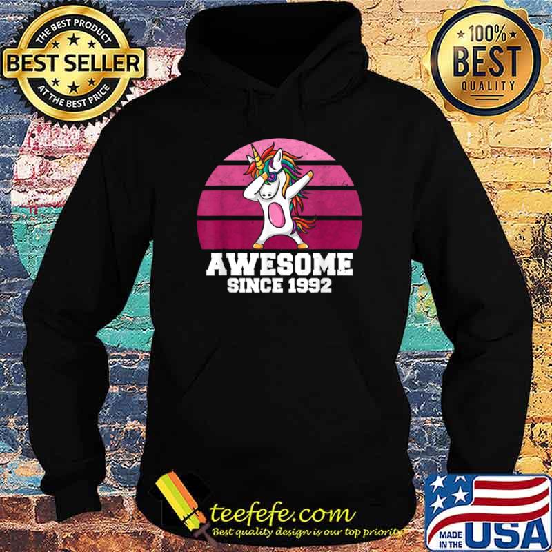 Unicorn Dabbing Awesome Since 1992 Birthday Shirt Hoodie Unicorn Dabbing Awesome Since 1992 Birthday Shirt Hoodie