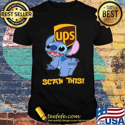 United Parcel Service of America Logo Ups Scan This Stitch Shirt