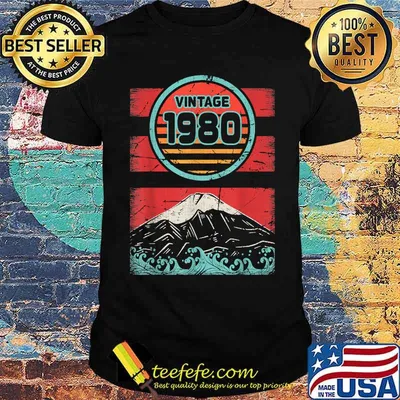 Vintage 1980 Sunset 41st Birthday 41 Years Old Shirt