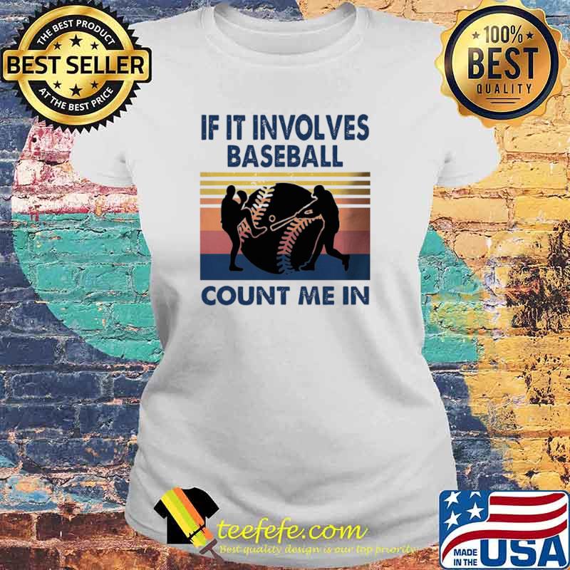 Vintage If It Involves Baseball Count Me In Tank Top Laides tee Vintage If It Involves Baseball Count Me In Tank Top Laides tee