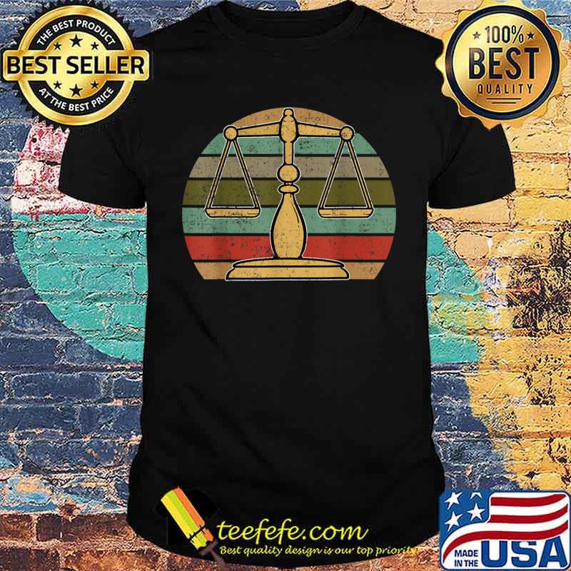 Weighing Scale Lawyer Attorney Law Student Retro Shirt