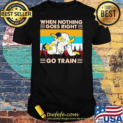 When Nothing Goes Right Go Train Jiu Jitsu Vintage Shirt