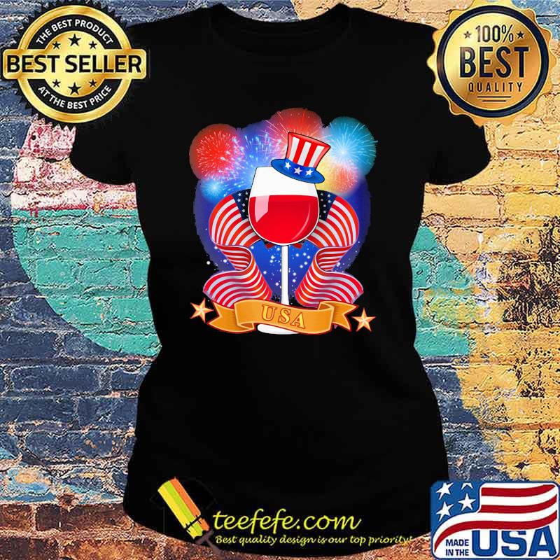 Wine American Flag Firework USA Fireworld Shirt Ladies tee Wine American Flag Firework USA Fireworld Shirt Ladies tee