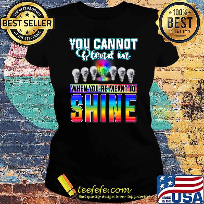 You Can't Blend In When Meant To Shine Neurodiversity LGBT Shirt Ladies tee You Can't Blend In When Meant To Shine Neurodiversity LGBT Shirt Ladies tee