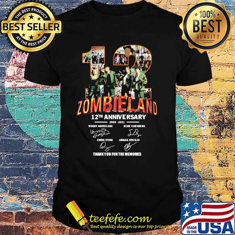 Zombieland 12th Anniversary 2009 2021 Thank You For The Memories Signature Shirt