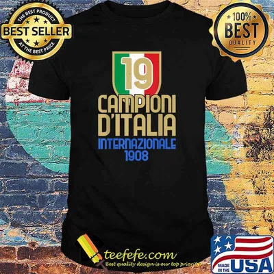 19 Volte Campioni d'Italia Amala Tifosi Nerazzurri Scudetto 1908 shirt