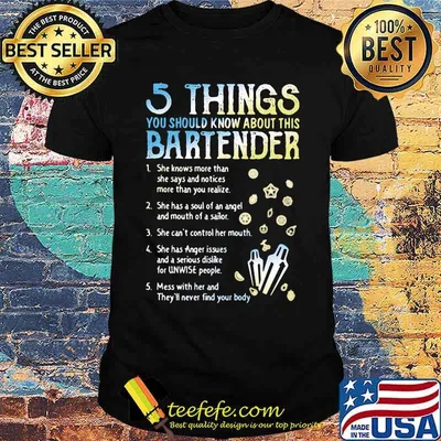 5 Things You Should Know About This Bartender Shirt
