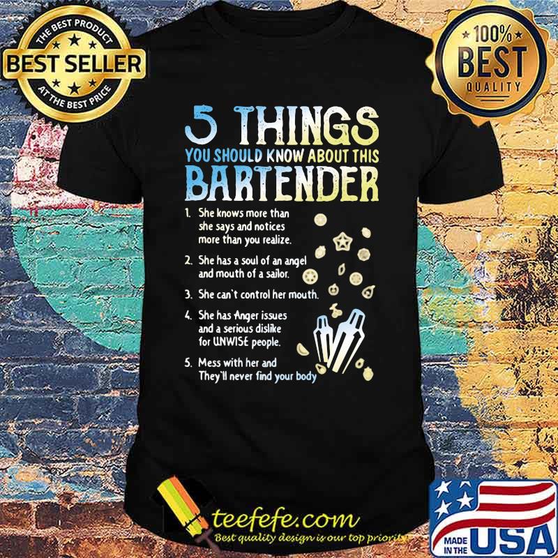 5 Things You Should Know About This Bartender Shirt