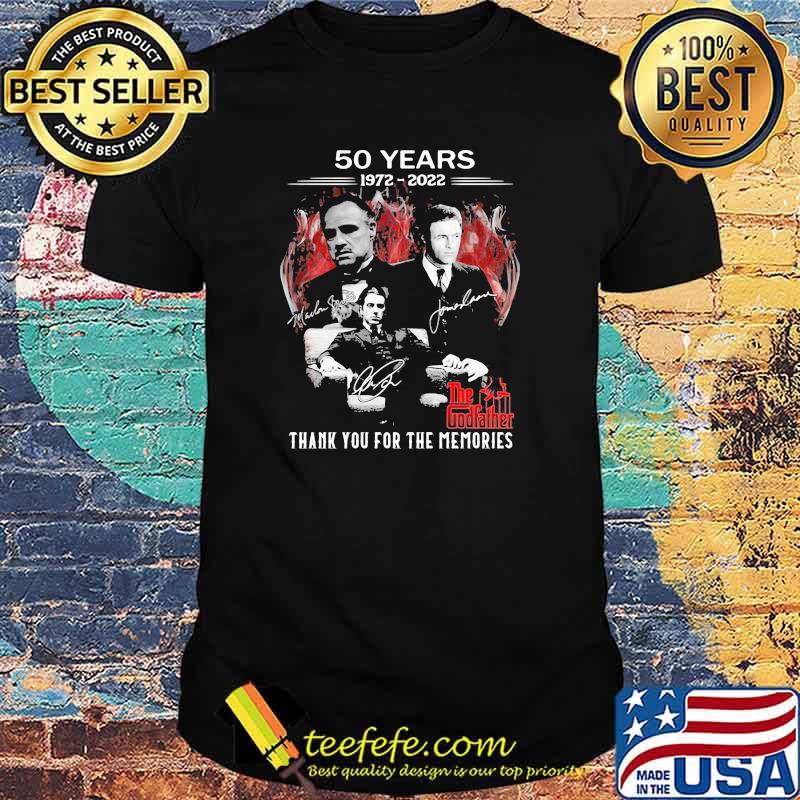 50 years 1972-2022 The Godfather thank you for the memories signatures shirt