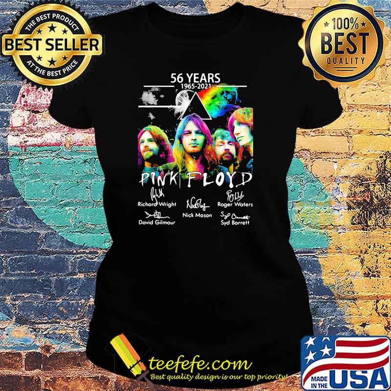56 years 1965 2021 Pink Floyd signature watercolor Ladies tee 56 years 1965 2021 Pink Floyd signature watercolor Ladies tee