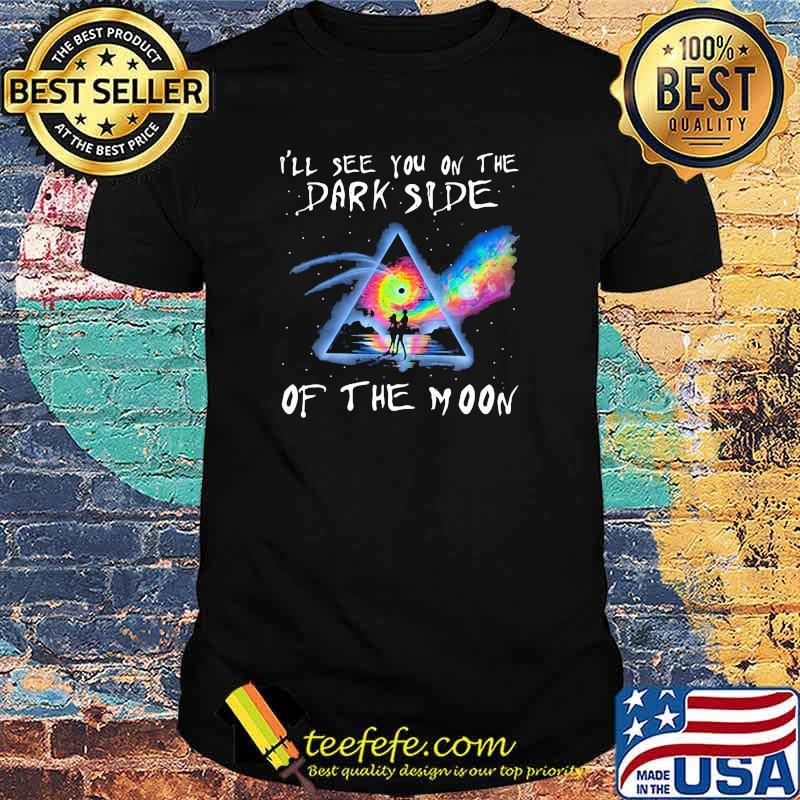 I will see you on the Dark Side of the moon watercolor symbol pink floyd shirt