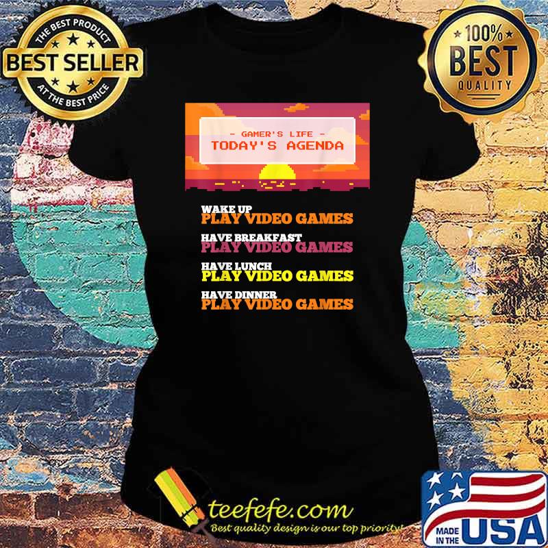 A Day In The Life of a Gamer Retro T-Shirt Ladies tee A Day In The Life of a Gamer Retro T-Shirt Ladies tee