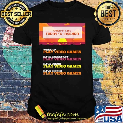 A Day In The Life of a Gamer Retro T-Shirt