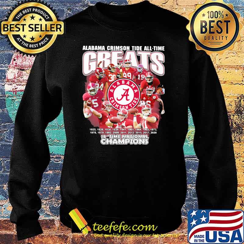 Alabama crimson tide all time greats 18 time national champion Sweater Alabama crimson tide all time greats 18 time national champion Sweater