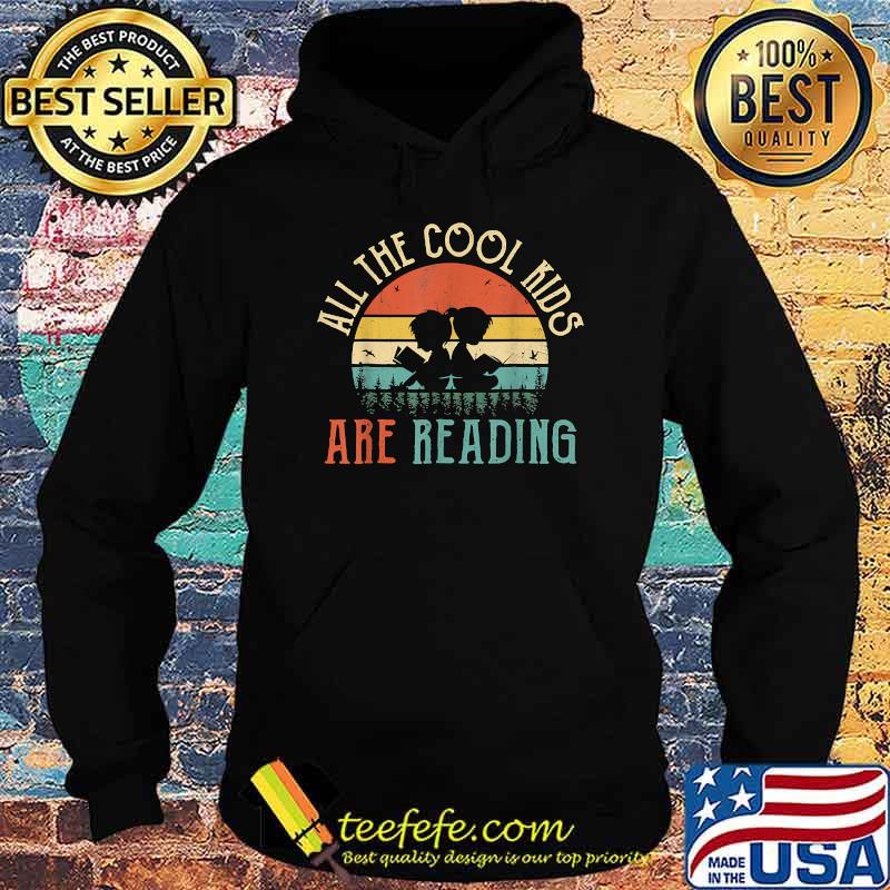 All the Cool Kids are Reading Book Vintage Sunset T-Shirt Hoodie