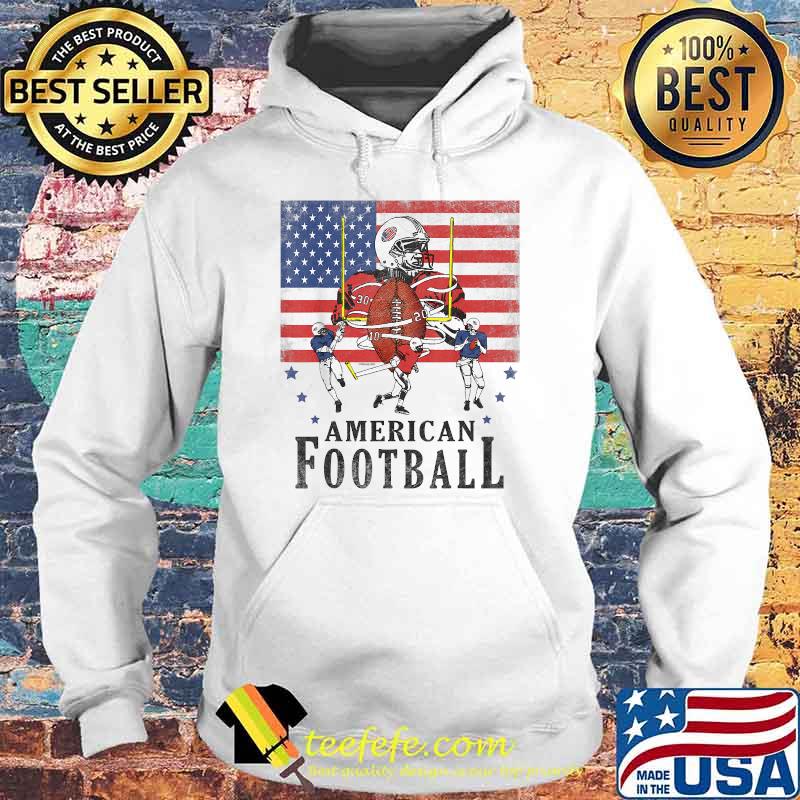 American Football American Flag T-Shirt Hoodie American Football American Flag T-Shirt Hoodie