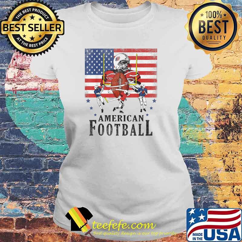 American Football American Flag T-Shirt Laides tee American Football American Flag T-Shirt Laides tee