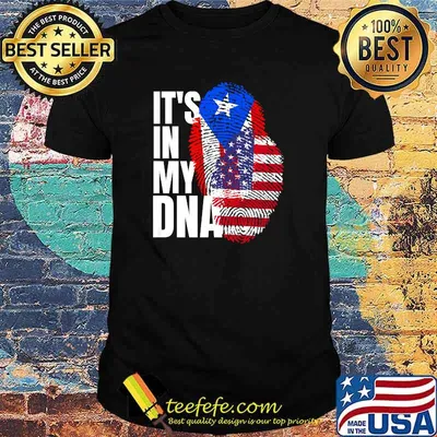 American Plus Puerto Rican Mix DNA Heritage Flag Premium T-Shirt
