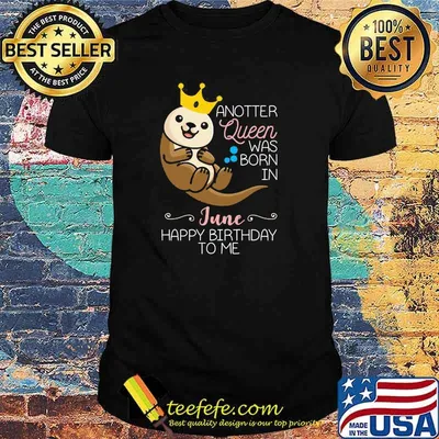 Anotter Queen Was Born IN June Happy Birthday To Me Water Dog Shirt