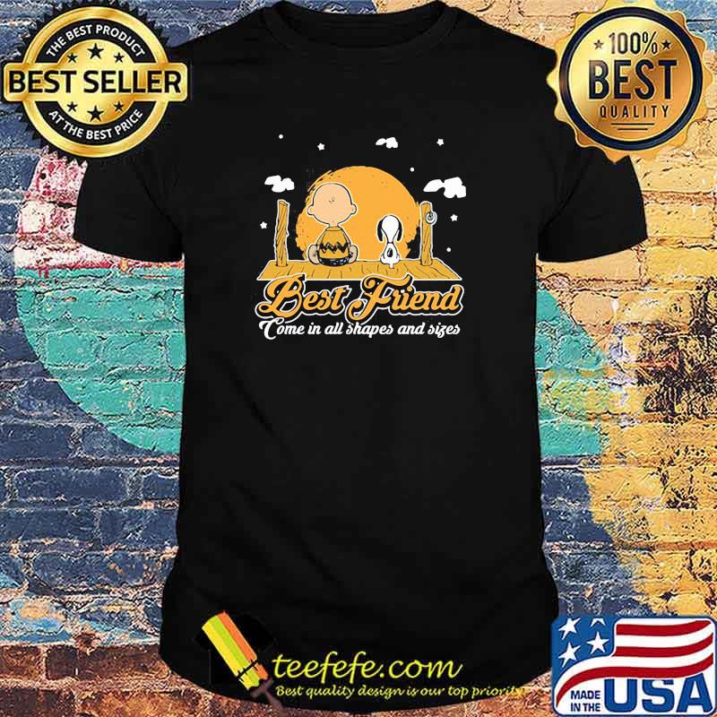 Best Friend Come In All Shapes And Sizes Moon Snoopy Charlie Shirt