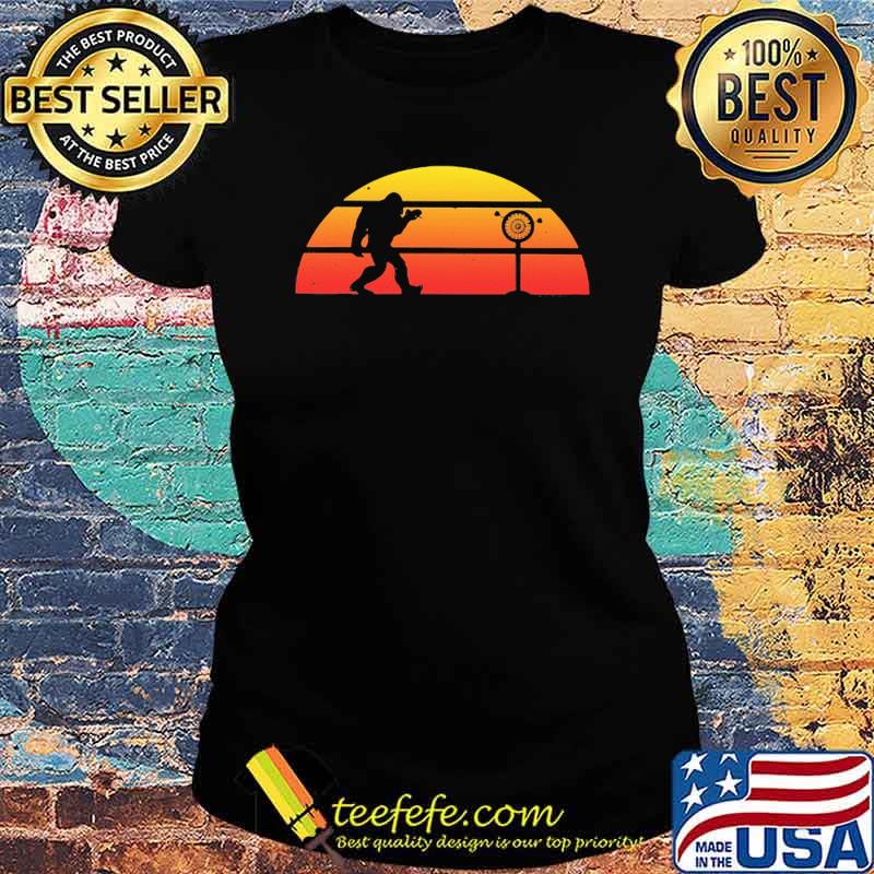 Bigfoot Playing Darts Vintage Shirt Ladies tee Bigfoot Playing Darts Vintage Shirt Ladies tee