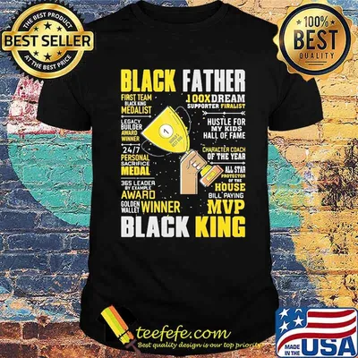 Black father black king winner cup shirt